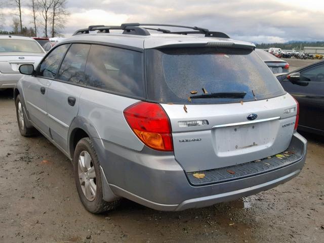 4S4BP61CX57390275 - 2005 SUBARU LEGACY OUT GRAY photo 3