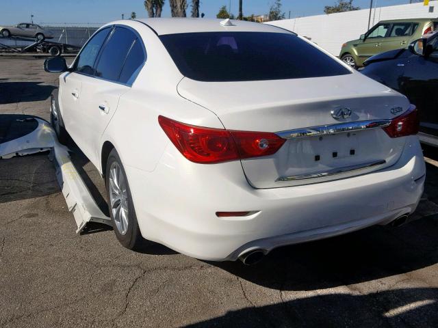 JN1BV7AP2FM349163 - 2015 INFINITI Q50 BASE WHITE photo 3