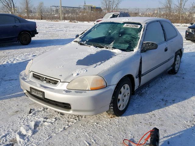 2HGEJ6434WH007128 - 1998 HONDA CIVIC DX SILVER photo 2