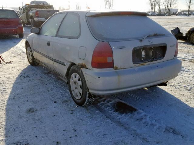 2HGEJ6434WH007128 - 1998 HONDA CIVIC DX SILVER photo 3