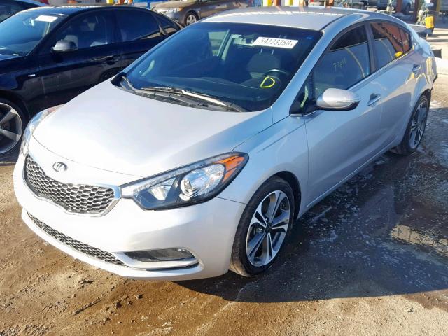 KNAFX4A81F5356113 - 2015 KIA FORTE EX SILVER photo 2