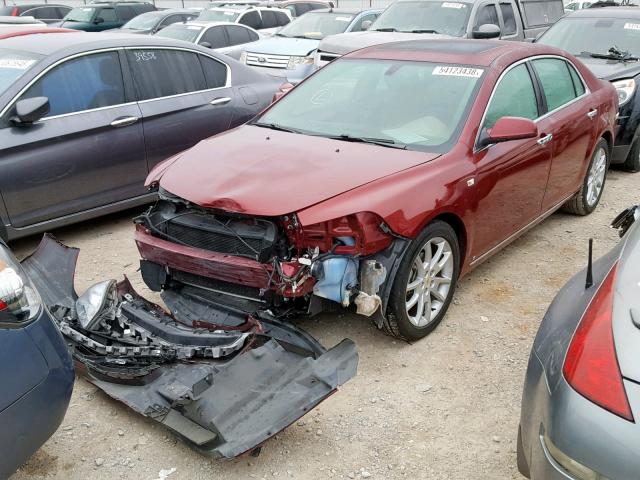 1G1ZK577X8F275748 - 2008 CHEVROLET MALIBU LTZ RED photo 2