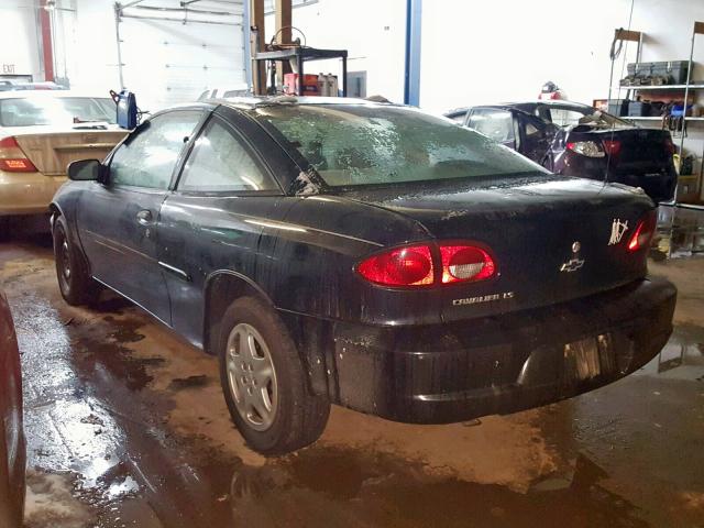 1G1JS124527271112 - 2002 CHEVROLET CAVALIER L BLACK photo 3