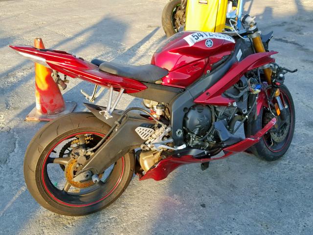 JYARJ12Y17A003714 - 2007 YAMAHA YZFR6 L RED photo 4