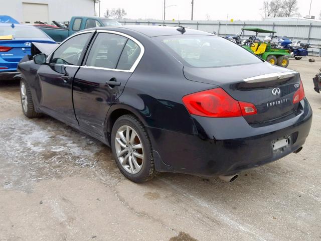 JNKCV61FX9M354746 - 2009 INFINITI G37 BLACK photo 3