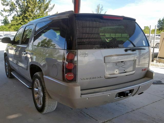 1GKFK66807J251405 - 2007 GMC YUKON XL D GOLD photo 3