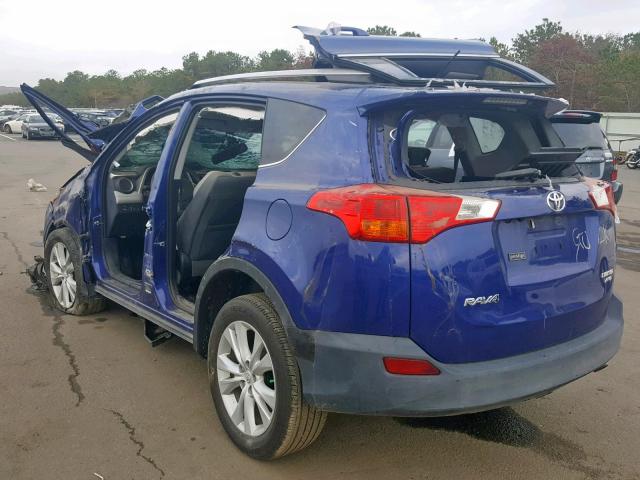 2T3DFREV0EW170905 - 2014 TOYOTA RAV4 LIMIT BLUE photo 3