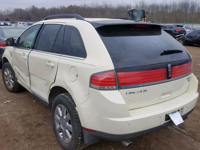 2LMDU88C68BJ24285 - 2008 LINCOLN MKX CREAM photo 3