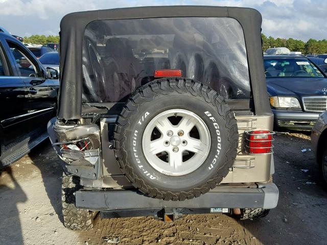 1J4FA49S54P725393 - 2004 JEEP WRANGLER / BROWN photo 9