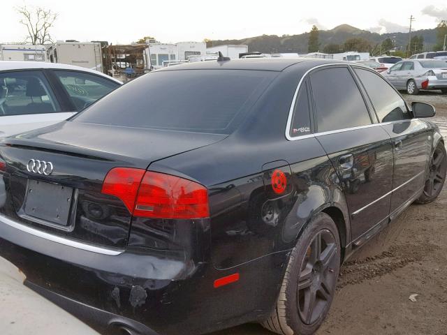 WAUDF78E78A111883 - 2008 AUDI A4 2.0T QU BLACK photo 4