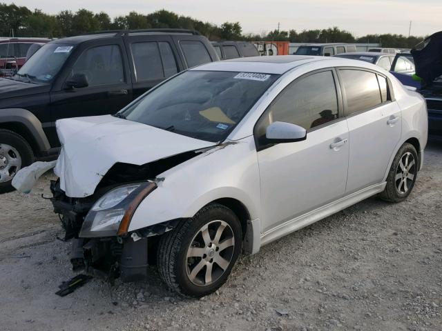 3N1AB6AP7CL776679 - 2012 NISSAN SENTRA 2.0 WHITE photo 2