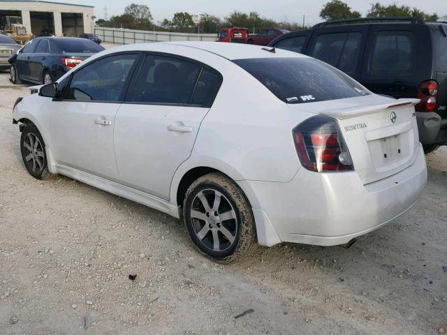 3N1AB6AP7CL776679 - 2012 NISSAN SENTRA 2.0 WHITE photo 3