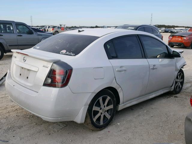 3N1AB6AP7CL776679 - 2012 NISSAN SENTRA 2.0 WHITE photo 4