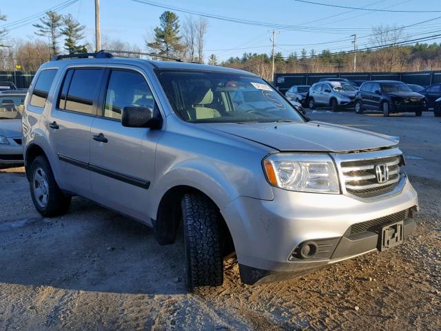 5FNYF4H28EB019547 - 2014 HONDA PILOT LX SILVER photo 1