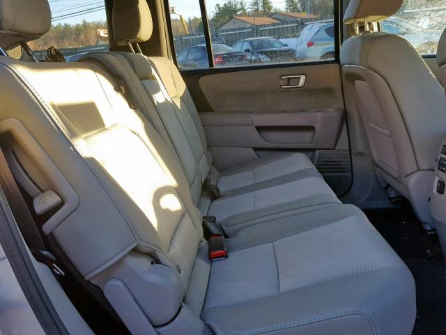 5FNYF4H28EB019547 - 2014 HONDA PILOT LX SILVER photo 6