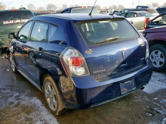 5Y2SP6E02AZ408528 - 2010 PONTIAC VIBE BLUE photo 3