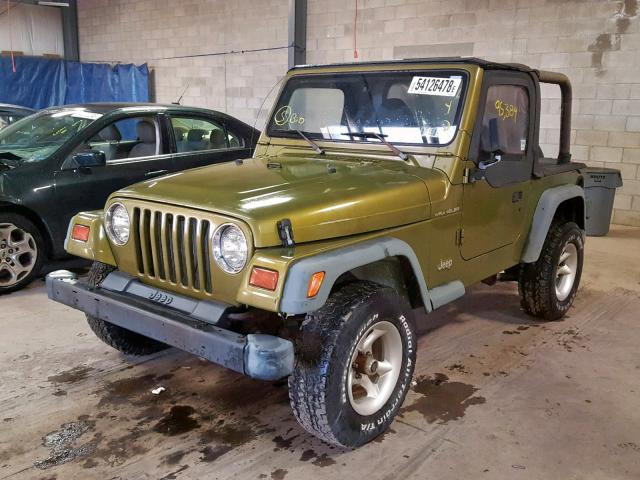 1J4FY29PXVP406892 - 1997 JEEP WRANGLER / GREEN photo 2