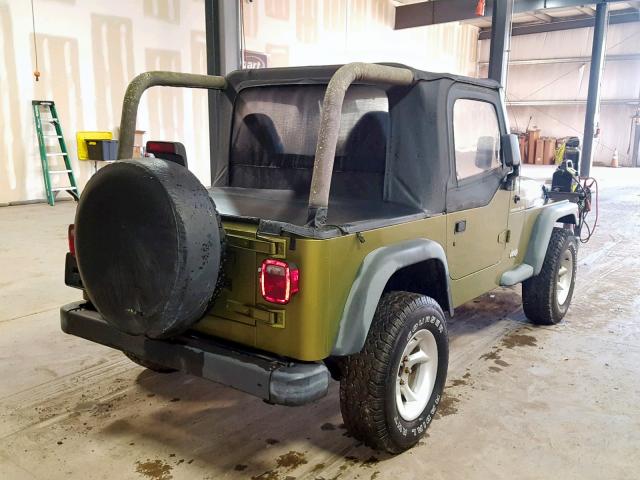 1J4FY29PXVP406892 - 1997 JEEP WRANGLER / GREEN photo 4