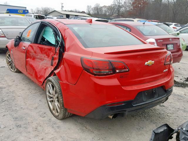 6G3F15RW8FL113782 - 2015 CHEVROLET SS RED photo 3