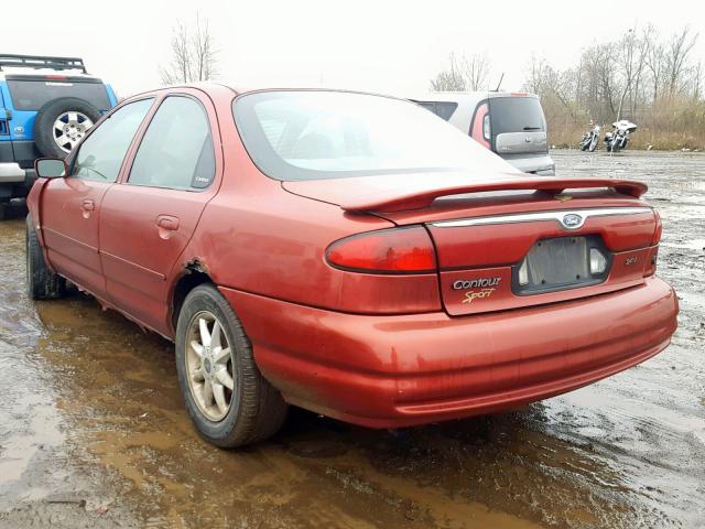 3FAFP66L3WM141182 - 1998 FORD CONTOUR LX RED photo 3