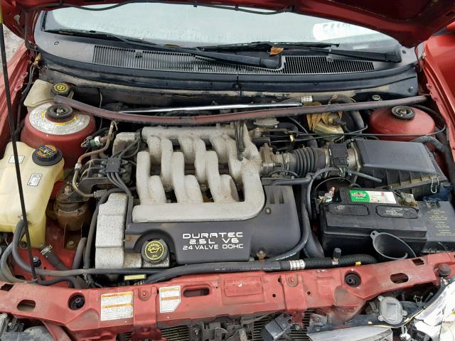 3FAFP66L3WM141182 - 1998 FORD CONTOUR LX RED photo 7