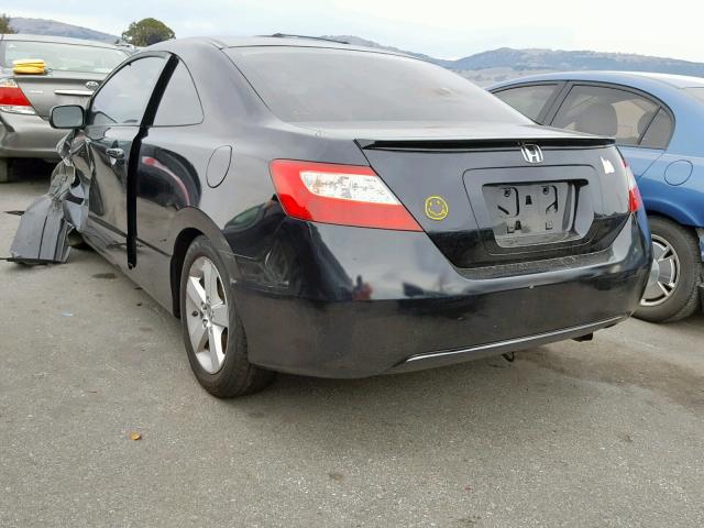 2HGFG12918H536407 - 2008 HONDA CIVIC EXL BLACK photo 3