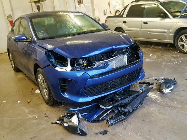 3KPA24AB3JE065150 - 2018 KIA RIO LX BLUE photo 1