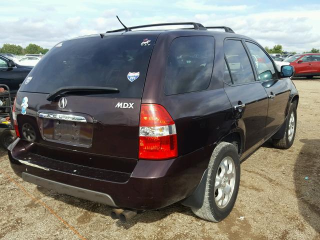 2HNYD18672H520257 - 2002 ACURA MDX TOURIN MAROON photo 4