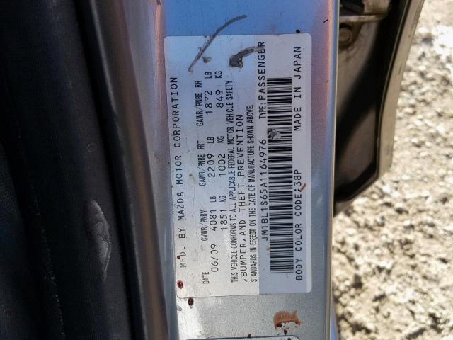 JM1BL1S65A1164976 - 2010 MAZDA 3 S SILVER photo 10