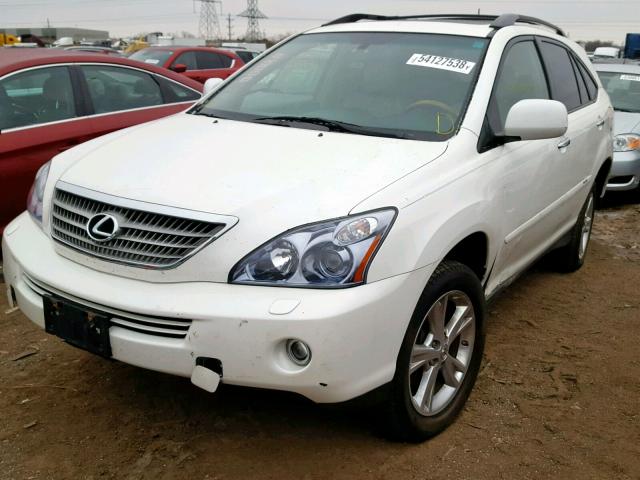 JTJHW31U182855596 - 2008 LEXUS RX 400H WHITE photo 2