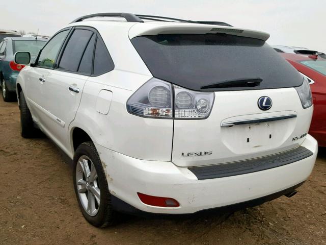 JTJHW31U182855596 - 2008 LEXUS RX 400H WHITE photo 3