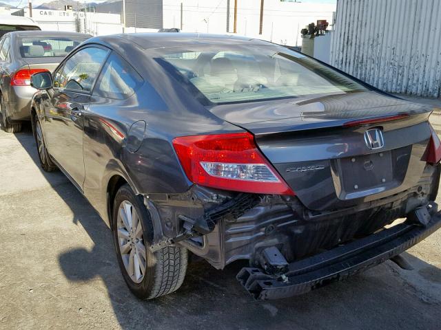 2HGFG3B12CH531229 - 2012 HONDA CIVIC EXL GRAY photo 3