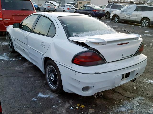 1G2NW52E22M675276 - 2002 PONTIAC GRAND AM G WHITE photo 3