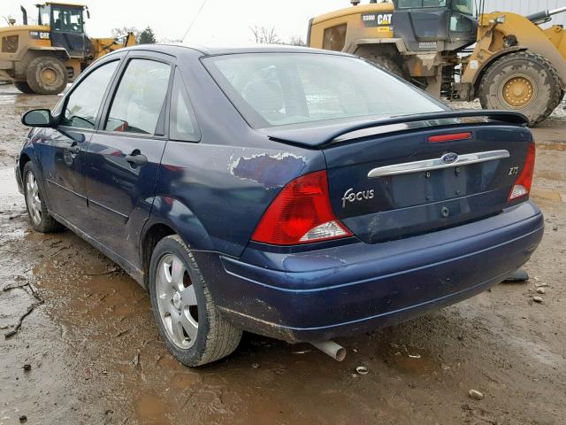1FAFP38362W238916 - 2002 FORD FOCUS ZTS BLUE photo 3