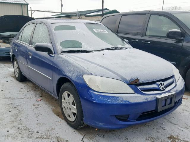 1HGES16395L015076 - 2005 HONDA CIVIC DX V BLUE photo 1