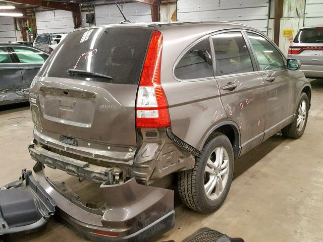 5J6RE4H7XAL031851 - 2010 HONDA CR-V EXL SILVER photo 4