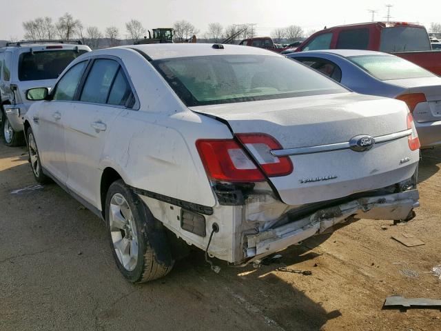 1FAHP2EWXBG175329 - 2011 FORD TAURUS SEL WHITE photo 3