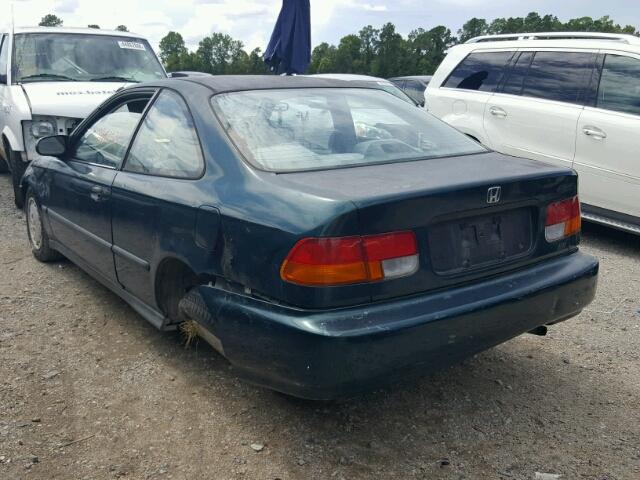 1HGEJ6221VL121700 - 1997 HONDA CIVIC DX GREEN photo 3