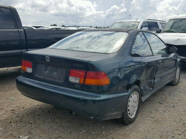 1HGEJ6221VL121700 - 1997 HONDA CIVIC DX GREEN photo 4