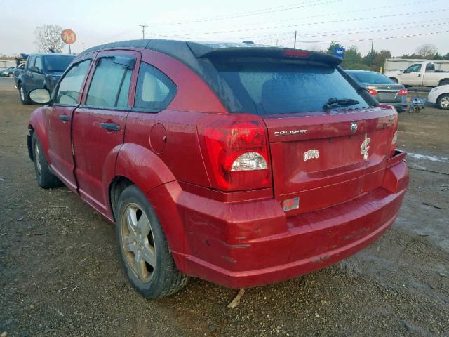 1B3HB48B88D536727 - 2008 DODGE CALIBER SX MAROON photo 3