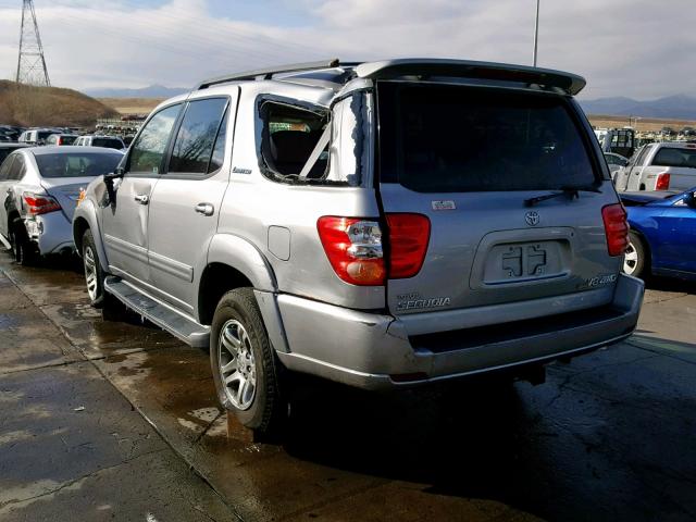 5TDBT48A23S170754 - 2003 TOYOTA SEQUOIA LI SILVER photo 3