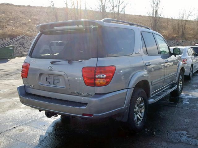 5TDBT48A23S170754 - 2003 TOYOTA SEQUOIA LI SILVER photo 4