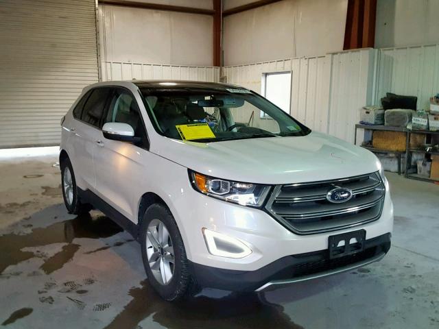 2FMTK4J83FBC36552 - 2015 FORD EDGE SEL WHITE photo 1