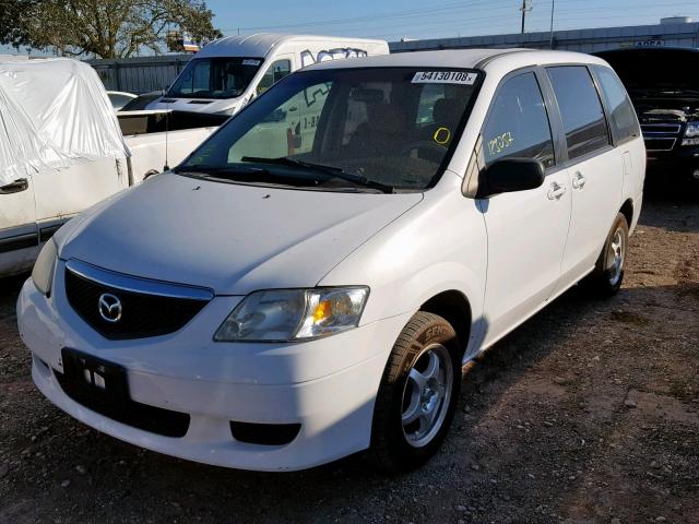 JM3LW28A030377489 - 2003 MAZDA MPV WAGON WHITE photo 2