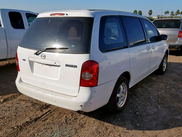 JM3LW28A030377489 - 2003 MAZDA MPV WAGON WHITE photo 4