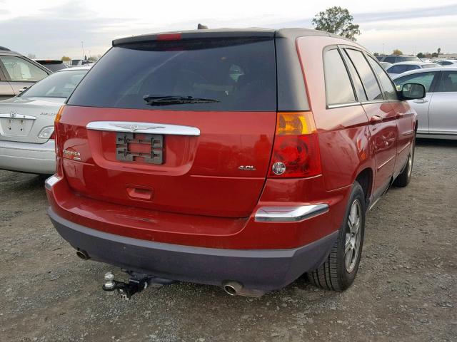 2A8GM68X27R335793 - 2007 CHRYSLER PACIFICA T RED photo 4