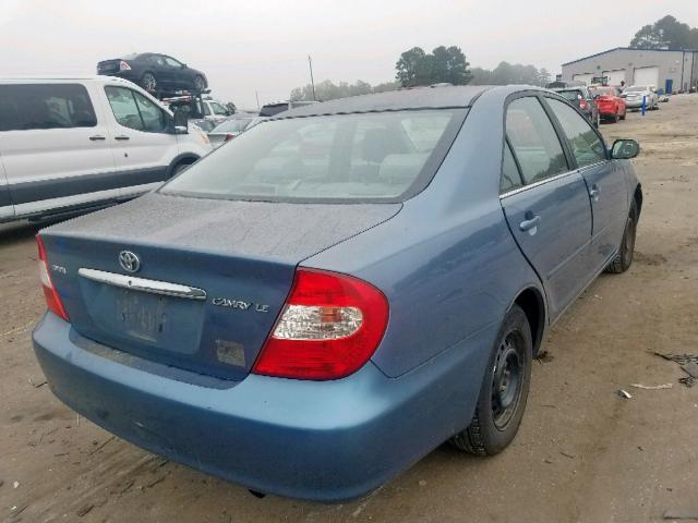 4T1BE32K94U937305 - 2004 TOYOTA CAMRY LE BLUE photo 4