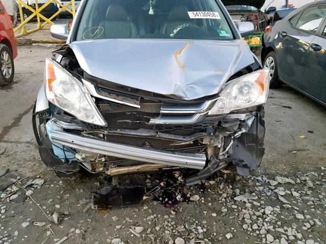 5J6RE3H70AL009626 - 2010 HONDA CR-V EXL BLUE photo 7