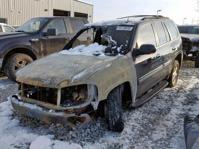 1GKDT13S242152632 - 2004 GMC ENVOY BLACK photo 2