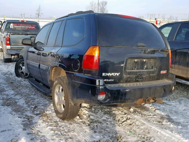 1GKDT13S242152632 - 2004 GMC ENVOY BLACK photo 3